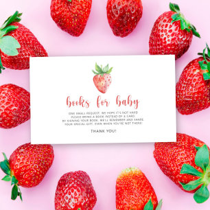 Carte D'accompagnement Fraise - livres pour bébé billet