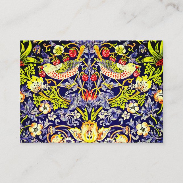 Carte D'accompagnement Fraise Thief Oiseaux William Morris (Devant)
