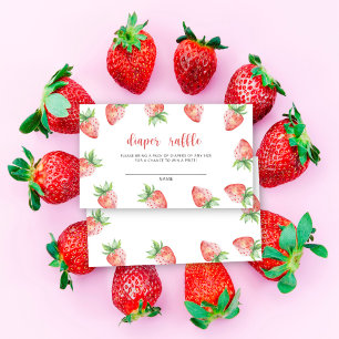 Carte D'accompagnement Fraises - baby shower de tombola de couche