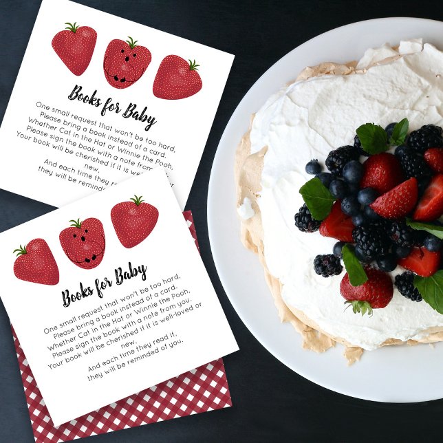 Carte D'accompagnement Fraises sucrées Livres pour bébé (Créateur téléchargé)