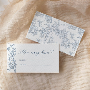 Carte D'accompagnement Français Blue Chinoiserie Combien De Baisers Jeu