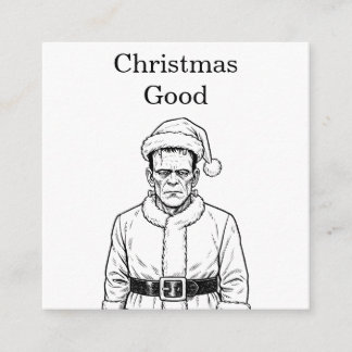 Carte D'accompagnement Frankenstein de Noël bon