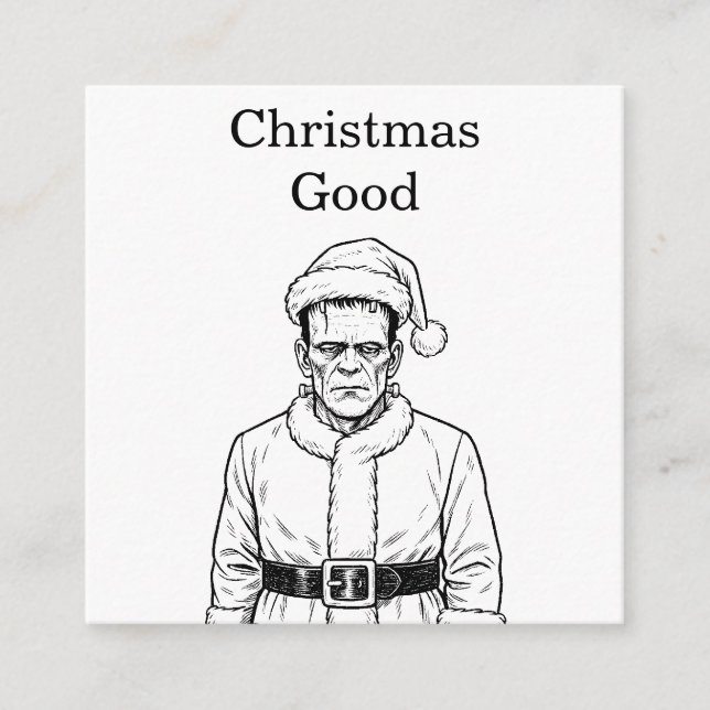 Carte D'accompagnement Frankenstein de Noël bon (Devant)