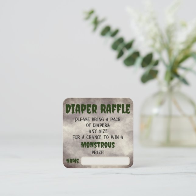 Carte D'accompagnement Frankenstein Diaper Raffle (Debout devant)