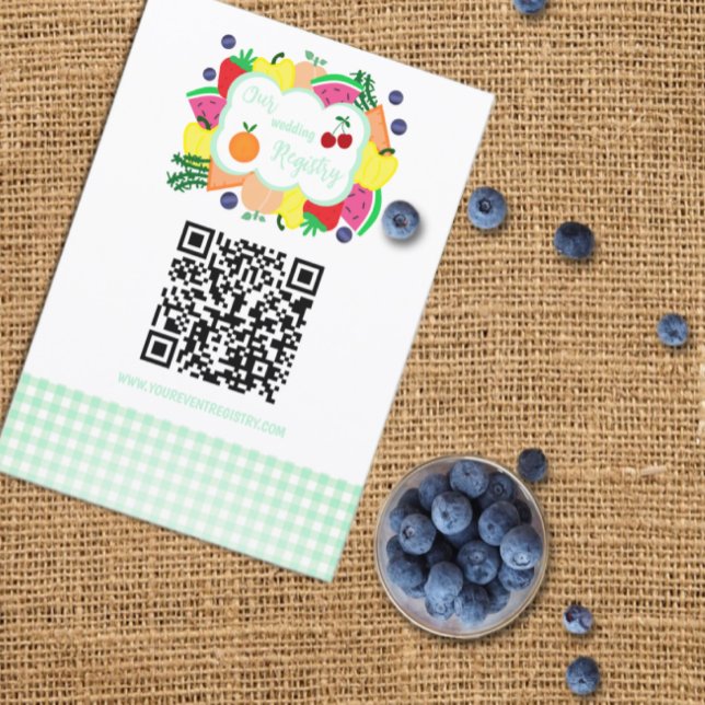 Carte D'accompagnement Fresh Off The Market Bridal Shower Registry (Créateur téléchargé)