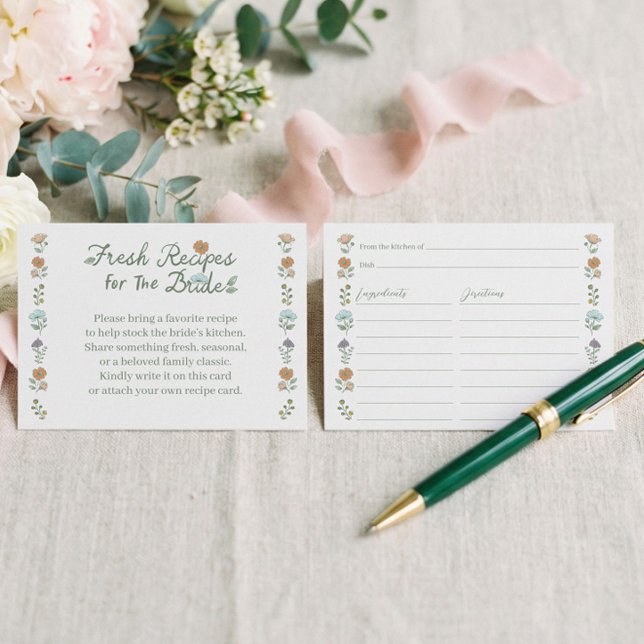 Carte D'accompagnement Fresh Off the Market Fresh Recipe For The Bride (Fresh Off the Market Fresh Recipe For The Bride Enclosure Card)