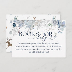 Carte D'accompagnement Froid hors hiver Floral Deer Baby shower Books
