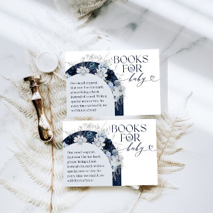 Carte D'accompagnement Froid hors hiver Floral Deer Baby shower Books