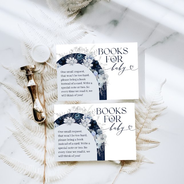 Carte D'accompagnement Froid hors hiver Floral Deer Baby shower Books (Créateur téléchargé)