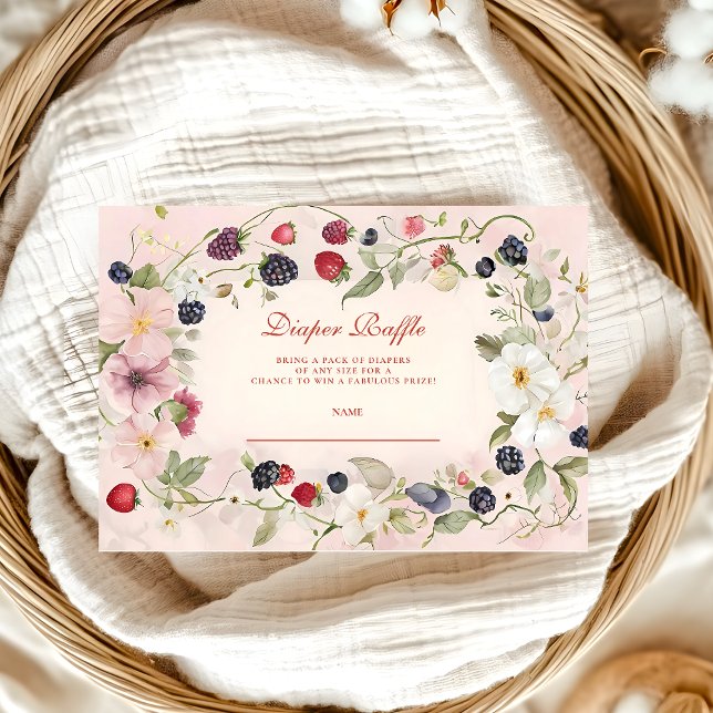 Carte D'accompagnement Fromage au Baby shower doux Berry (Créateur téléchargé)