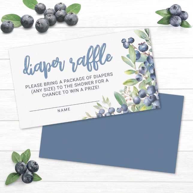 Carte D'accompagnement Fromage Berry Sweet Blueberry (Berry Sweet Blueberry Diaper Raffle Enclosure Card)