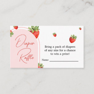 Carte D'accompagnement Fromage de Baby shower de fraise rouge