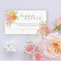 Fruits et fleurs d'agrumes Raffle de couche