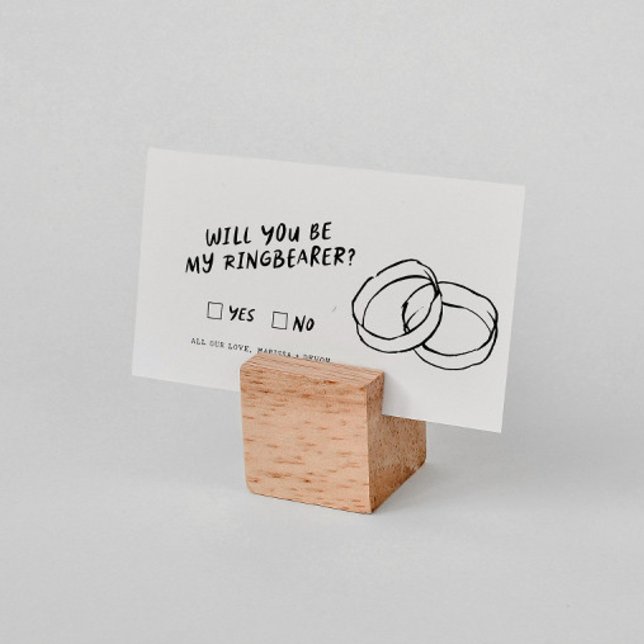 Carte D'accompagnement Funky Retro | Serez-Vous Mon Porteur De Sonnerie ? (Créateur téléchargé)