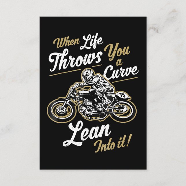 Carte D'accompagnement Funny Biker Citations Sarcastic Motorcycle Rider C (Devant)