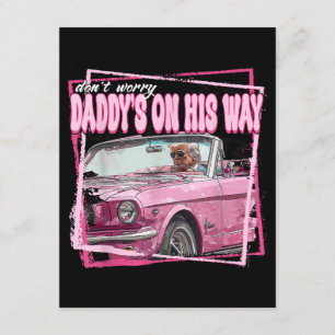 Carte D'accompagnement Funny Daddy's Home Trump Pink 2024 Take America Ba