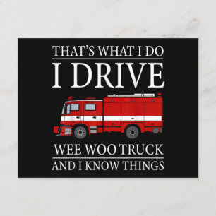 Carte D'accompagnement Funny Firefighter C'est ce que je fais Conduire We