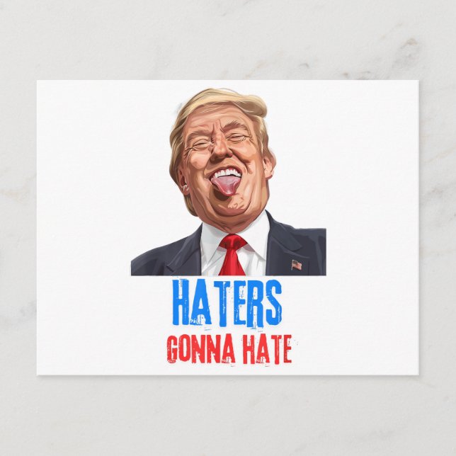 Carte D'accompagnement Funny Haters va détester des citations drôles en d (Devant)