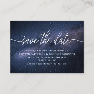 Carte D'accompagnement Galaxie Magique Enregistrer La Date