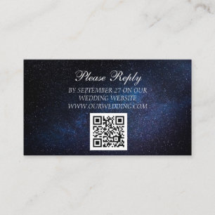 Carte D'accompagnement Galaxy Stars Celestial Starry Mariage de nuit