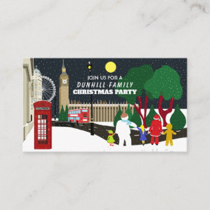 Carte D'accompagnement Gang de Noël à Londres, Billet de soirée de Noël