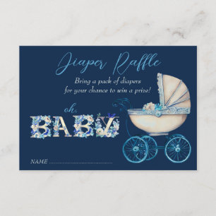 Carte D'accompagnement Garçon de bébé Chariot Cadeau de Bébé Lancer de Co