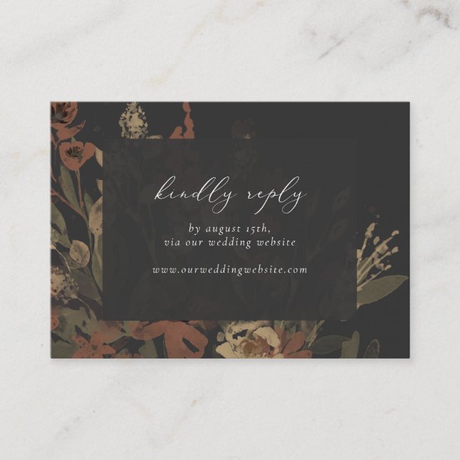 Carte D'accompagnement Garden Flourish RSVP par insertion de site (Devant)