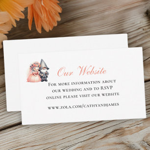 Carte D'accompagnement Garden Gnome Woodland Orange Site Mariage