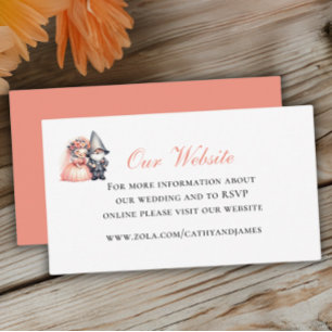 Carte D'accompagnement Garden Gnome Woodland Orange Site Mariage