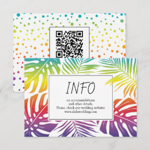 Carte D'accompagnement Gay, lesbienne feuille confetti mariage