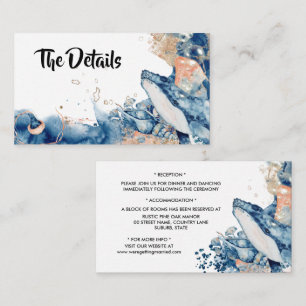 Carte D'accompagnement Gelée de baleine poissons mammifères marins chic o