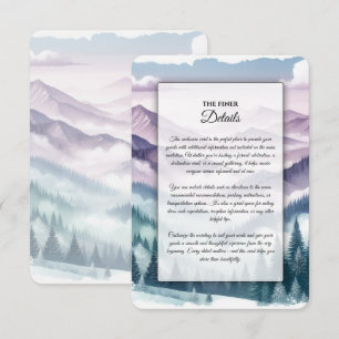 Carte D'accompagnement Gelée de Lavande dans le Mariage de Brume Alpine
