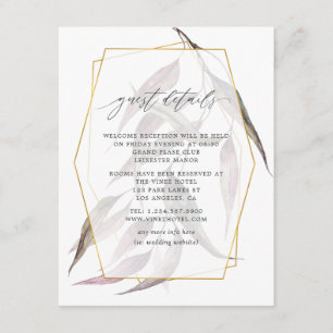 Carte D'accompagnement Géométrique Green Détails de l'invité