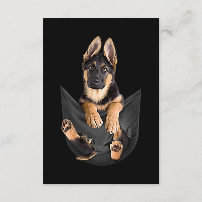 Carte D'accompagnement German Shepherd In Pocket T-shirt Funny Dog Lover (Devant)