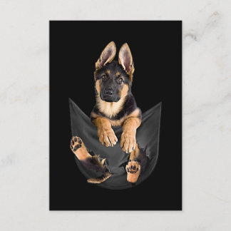 Carte D'accompagnement German Shepherd In Pocket T-shirt Funny Dog Lover