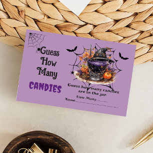 Carte D'accompagnement Ghost Halloween Devinez Combien De Candies Jeu
