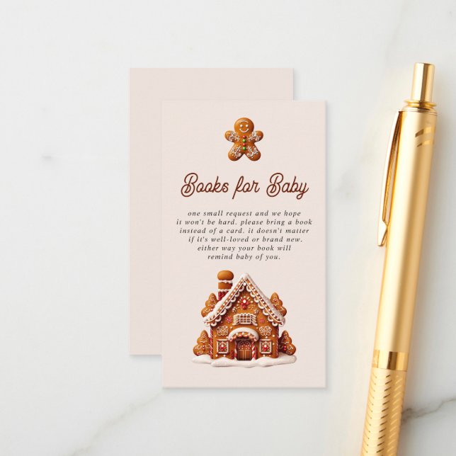 Carte D'accompagnement Gingerbread House Christmas Cookie Books for Baby (Devant/Arrière en situation)