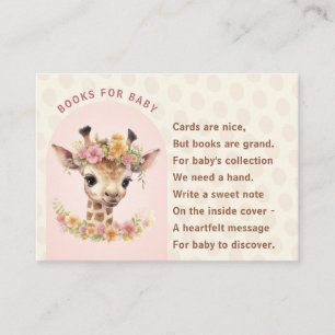 Carte D'accompagnement Giraffe Baby shower Wild Girl Safari Demande de ré