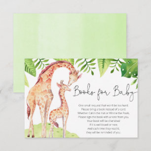 Carte D'accompagnement Giraffe livre safari neutre genre pour bébé