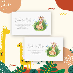 Carte D'accompagnement Giraffe - livres pour billet bébé