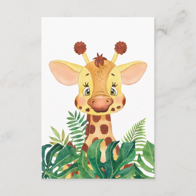 Carte D'accompagnement Giraffe Lover Cute Baby Giraffe (Devant)