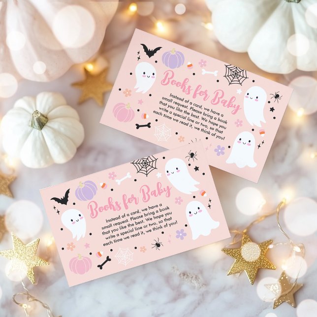 Carte D'accompagnement Girl Ghost Little Boo Halloween Baby Book Demande (Créateur téléchargé)