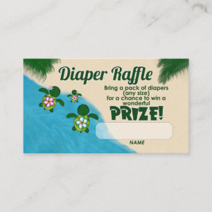 Carte D'accompagnement Girl Sea Turtle Honu Family Diaper Tickets