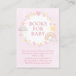 Carte D'accompagnement Girl Watercolor Rainbow Books for Baby
