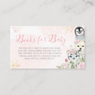 Carte D'accompagnement Girl Winter Arctic Animals Livres pour bébé