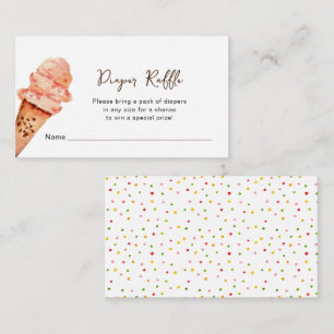Carte D'accompagnement Glace à l'aquarelle Baby shower Tirage au sort des