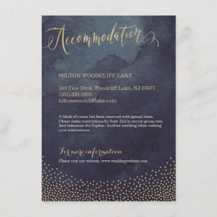 Carte D'accompagnement Glam nuit or parties scintillant calligraphie hébe