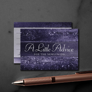 Carte D'accompagnement Glitzy Foil Indigo Midnight Dark Purple Conseils
