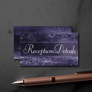 Carte D'accompagnement Glitzy Foil Indigo Midnight Purple Réception