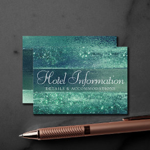Carte D'accompagnement Glitzy Foil   Iridescente Green Guest Détails de l